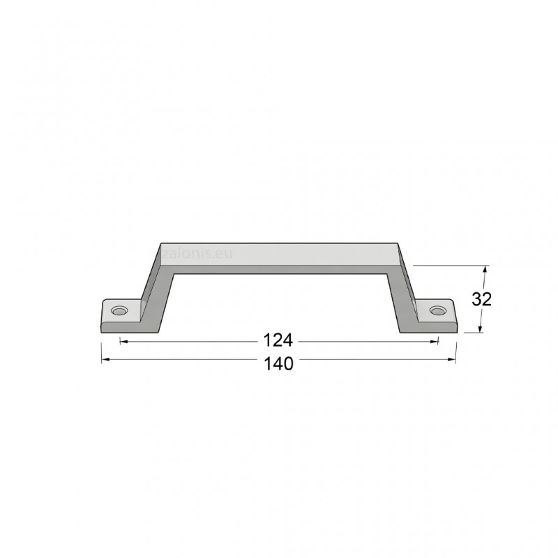 ALUMINIUM HANDLE WITH EXTERNAL SCREWS / WHITE HANDLES WITH EXTERNAL SCREWS